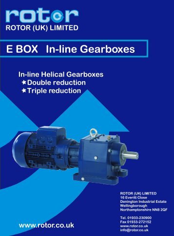 E BOX In-line Gearboxes - Rotor UK