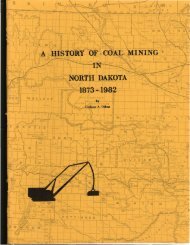 A History of Coal Mining in North Dakota - Department of Mineral ...