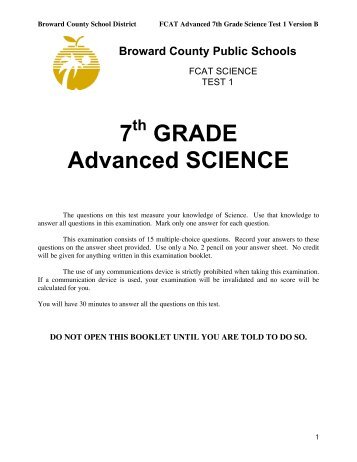 7 GRADE Advanced SCIENCE - LCS Sharepoint Site