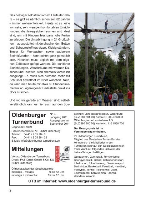 OTB-Mitteilungen 03/2011 - Oldenburger Turnerbund