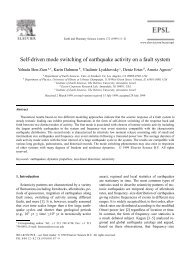 Self-driven mode switching of earthquake activity ... - Earth Sciences