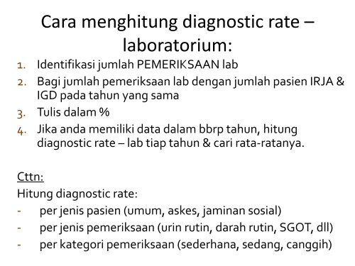 Analisis & Proyeksi Kinerja Internal - Manajemen Rumah Sakit ...