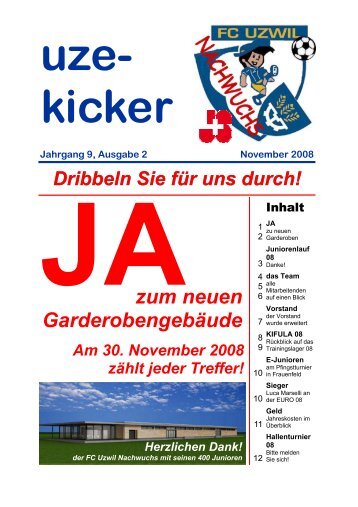 UZE Kicker 11/08 - FC Uzwil