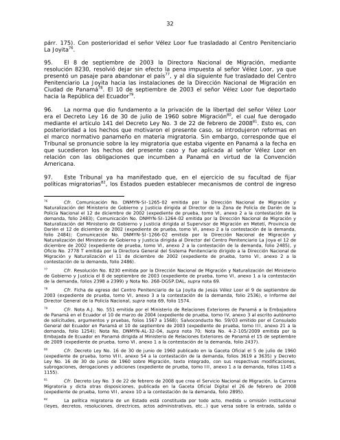 Caso VÃ©lez Loor vs PanamÃ¡. Sentencia de 23 de noviembre ... - Acnur