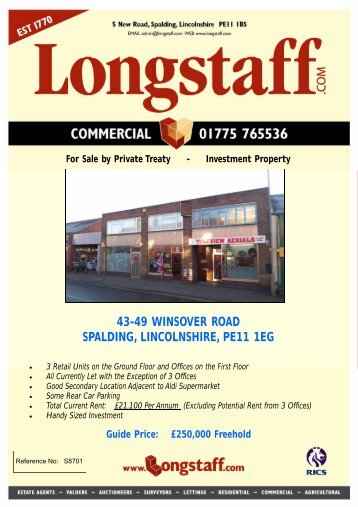 43-49 winsover road spalding, lincolnshire, pe11 1eg - Longstaff