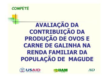 avaliaÃ§Ã£o da contribuiÃ§Ã£o da produÃ§Ã£o de ovos e carne de galinha ...