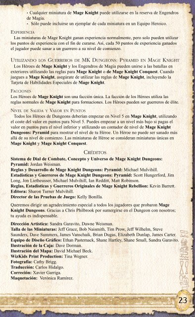 Mage Knight Dungeons - Pyramid Reglas Completas - Devir