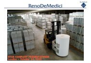 Restructuring plan - Reno De Medici