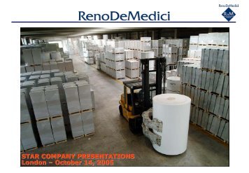 Restructuring plan - Reno De Medici
