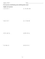 Algebra 1 extra practice - Distributing and combining like terms!