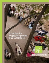Guidelines for Project and Programme Final ... - Adaptation Fund