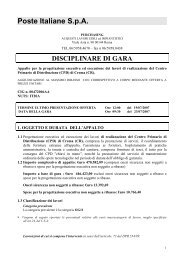 cpd - disciplinare appalto integrato - crema - Poste Italiane
