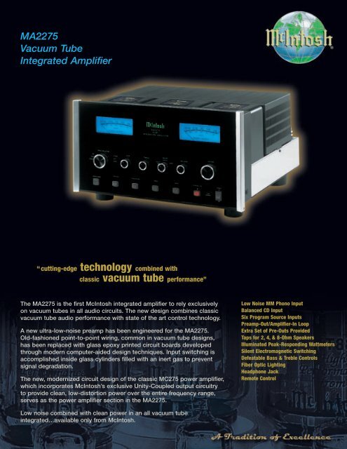 Ma2275 Vacuum Tube Integrated Amplifier