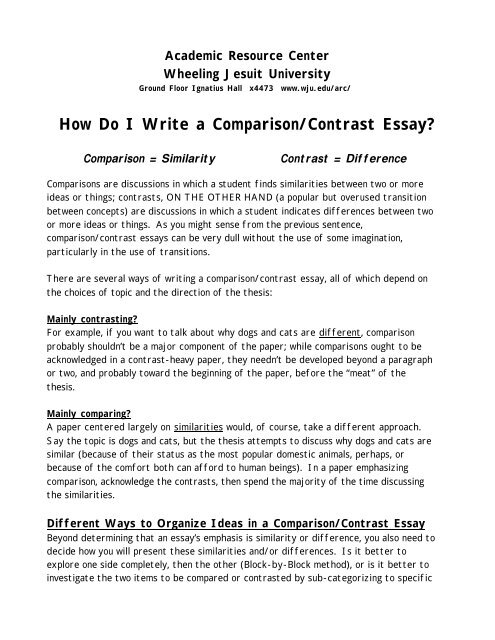 Compare and Contrast Essay: Topics, Outline, Examples | EssayPro