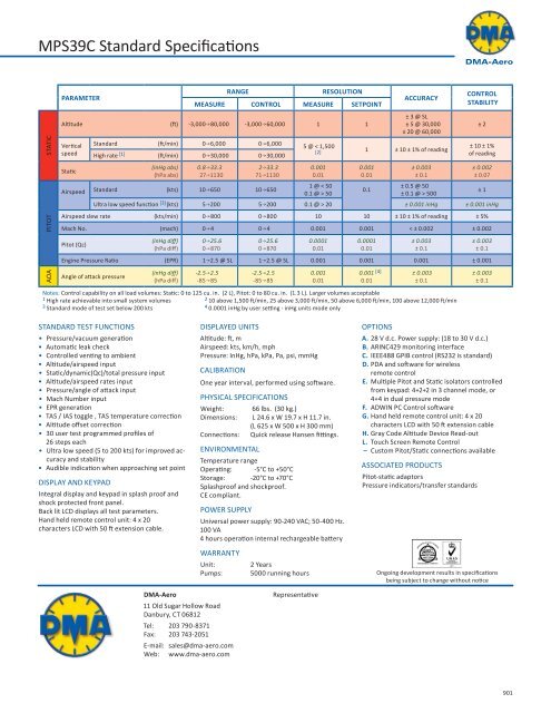 MPS39C Datasheet - SRP Control Systems