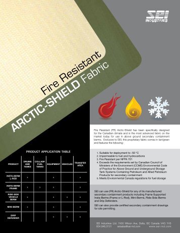 Fire Resistant ARCTIC-SHIELD Fabric - SEI Industries Ltd.