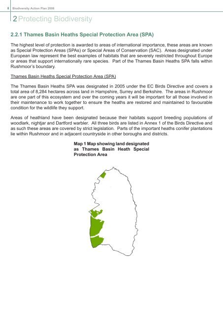 Rushmoor Biodiversity Action Plan - Hampshire County Council