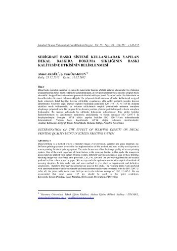 Full Text-PDF - Ä°stanbul Ticaret Ãniversitesi