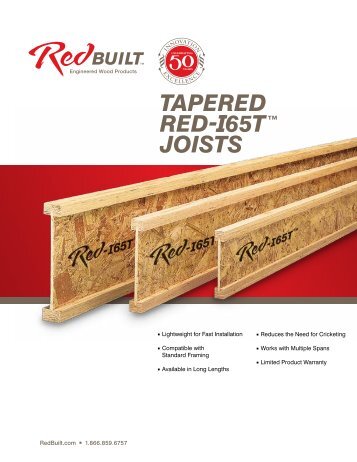 Tapered Red-I65Tâ¢ I-Joist Specifier's Guide - RedBuilt