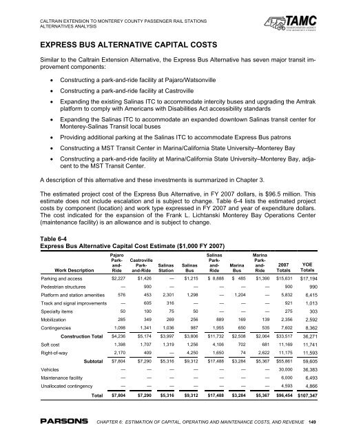 Commuter Rail Extension Alternatives Analysis - Transportation ...