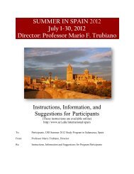 SUMMER IN SPAIN 2012 July 1-30, 2012 Director - University of ...