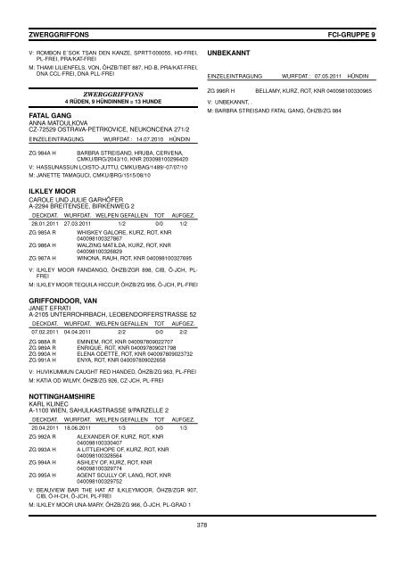 internationales zuchtreglement der fci - Ãƒâ€“sterreichischer ...