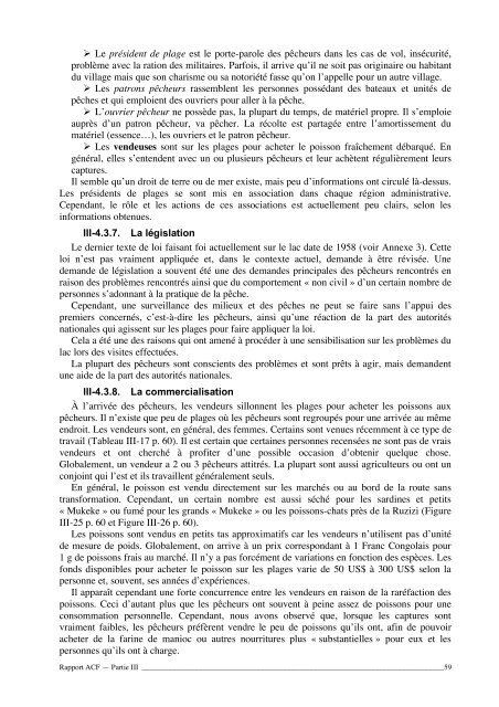 Étude de l'état des lieux de la partie nord du lac Tanganyika dans le ...