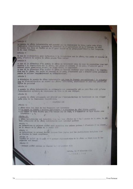 Étude de l'état des lieux de la partie nord du lac Tanganyika dans le ...