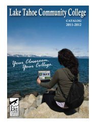 View the 2011-2012 Catalog (7 MB) - Lake Tahoe Community College