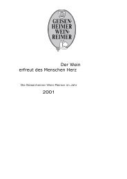 Der Wein erfreut des Menschen Herz 2001 - Geisenheimer Wein ...