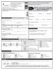 2014 License Renewal Form - CLPNNS