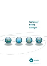 Proficiency testing catalogue - LGC Standards