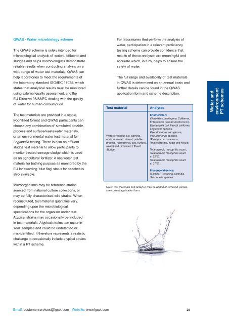 Proficiency testing catalogue - LGC Standards