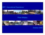 BRT: International Experience - Bus Rapid Transit Policy Center