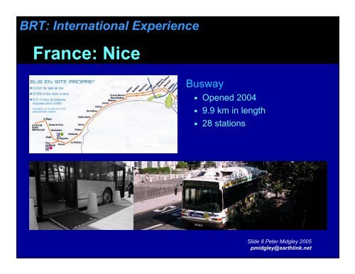 BRT: International Experience - Bus Rapid Transit Policy Center