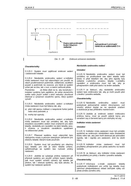 Hlava 5 - Letecká informační služba - Řízení letového provozu