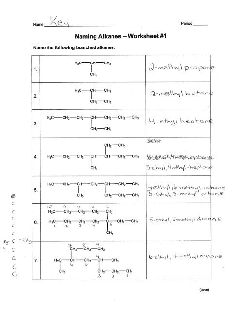 Naming Alkanes Worksheet 1 Answers.pdf