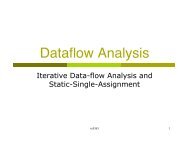 Dataflow Analysis (Ch9)