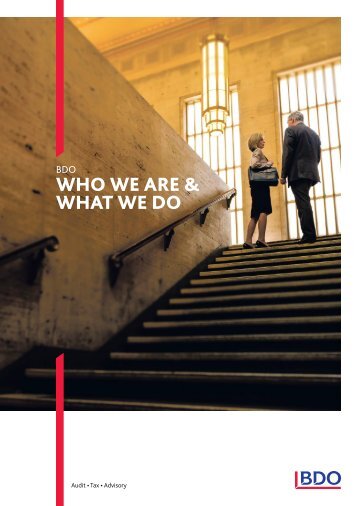 who we are & what we do - BDO