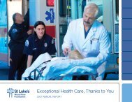 Exceptional Health Care, Thanks to You - St. Luke's