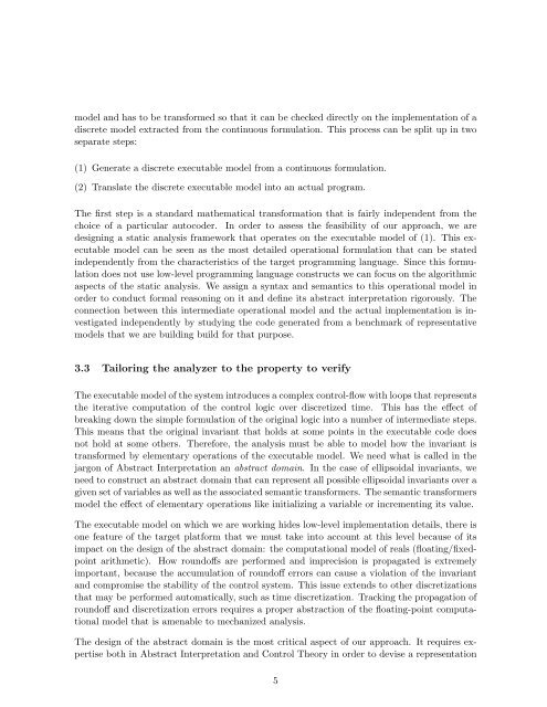 Static Stability Analysis of Embedded, Autocoded Software