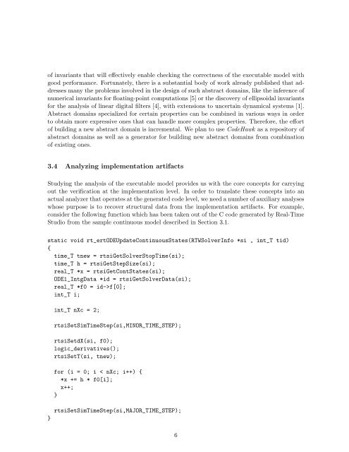 Static Stability Analysis of Embedded, Autocoded Software