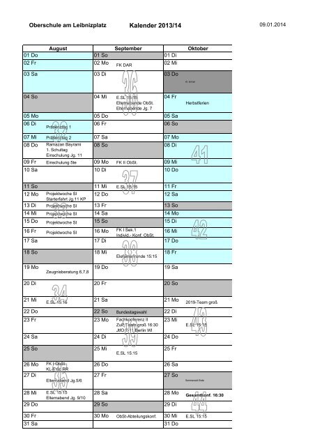 Kalender aktuell 9_1_14 - Oberschule am Leibnizplatz