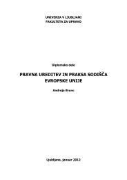 pravna ureditev in praksa sodiÅ¡Äa evropske unije - Fakulteta za ...