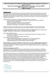 Notice de recrutement d'un MaÃ®tre de ConfÃ©rences de ... - SMAI