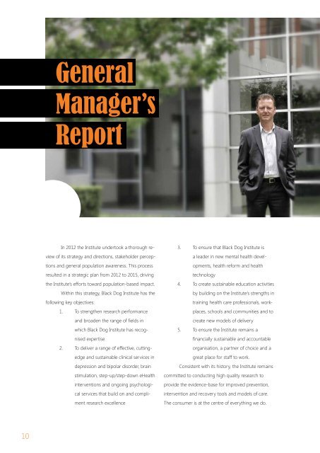 Download a PDF of the 2012 Annual Report - Black Dog Institute