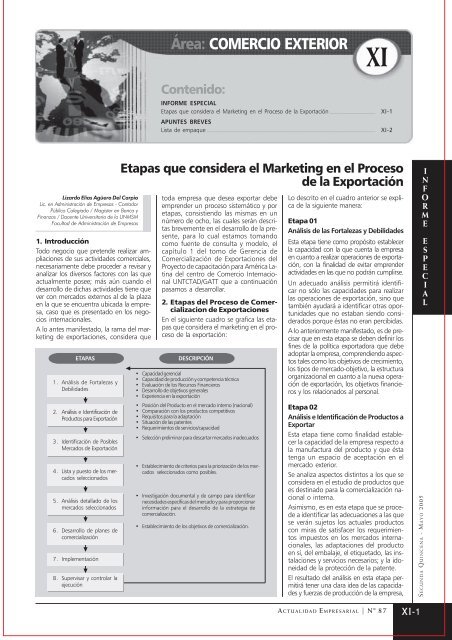COMERCIO EXTERIOR - Revista Actualidad Empresarial