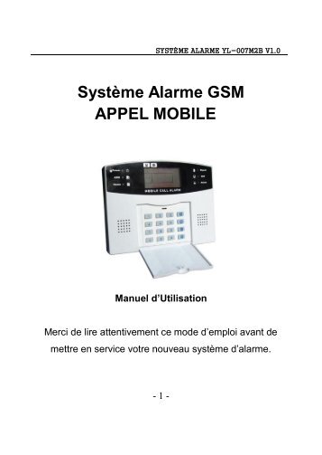 Système Alarme GSM APPEL MOBILE - Savebase.com