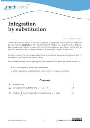 Integration by substitution - Mathcentre