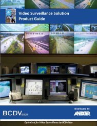 Video Surveillance Solution Product Guide - BCDVideo
